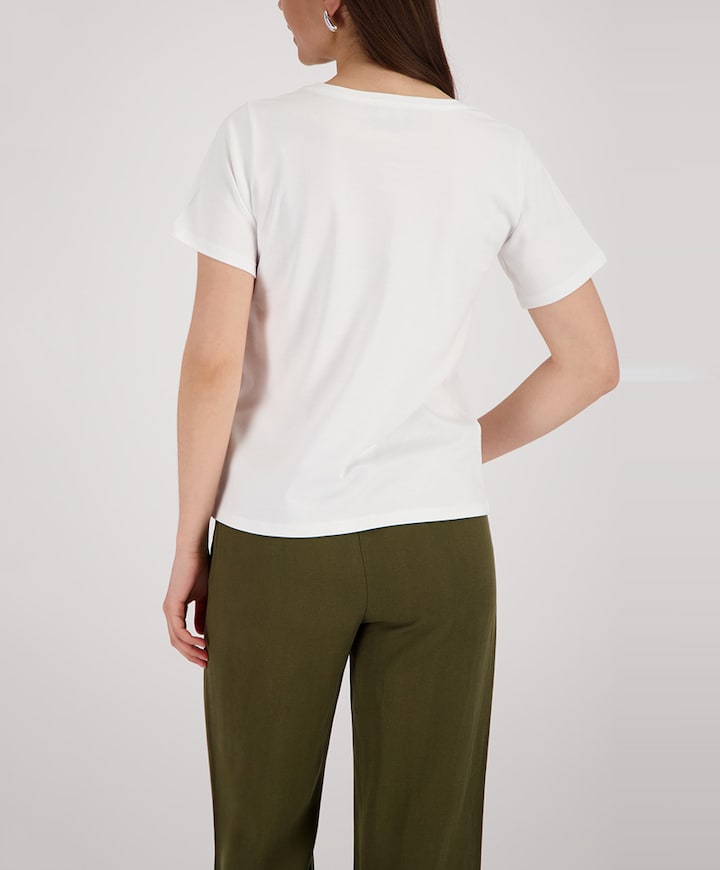 Dames T-shirt ecru