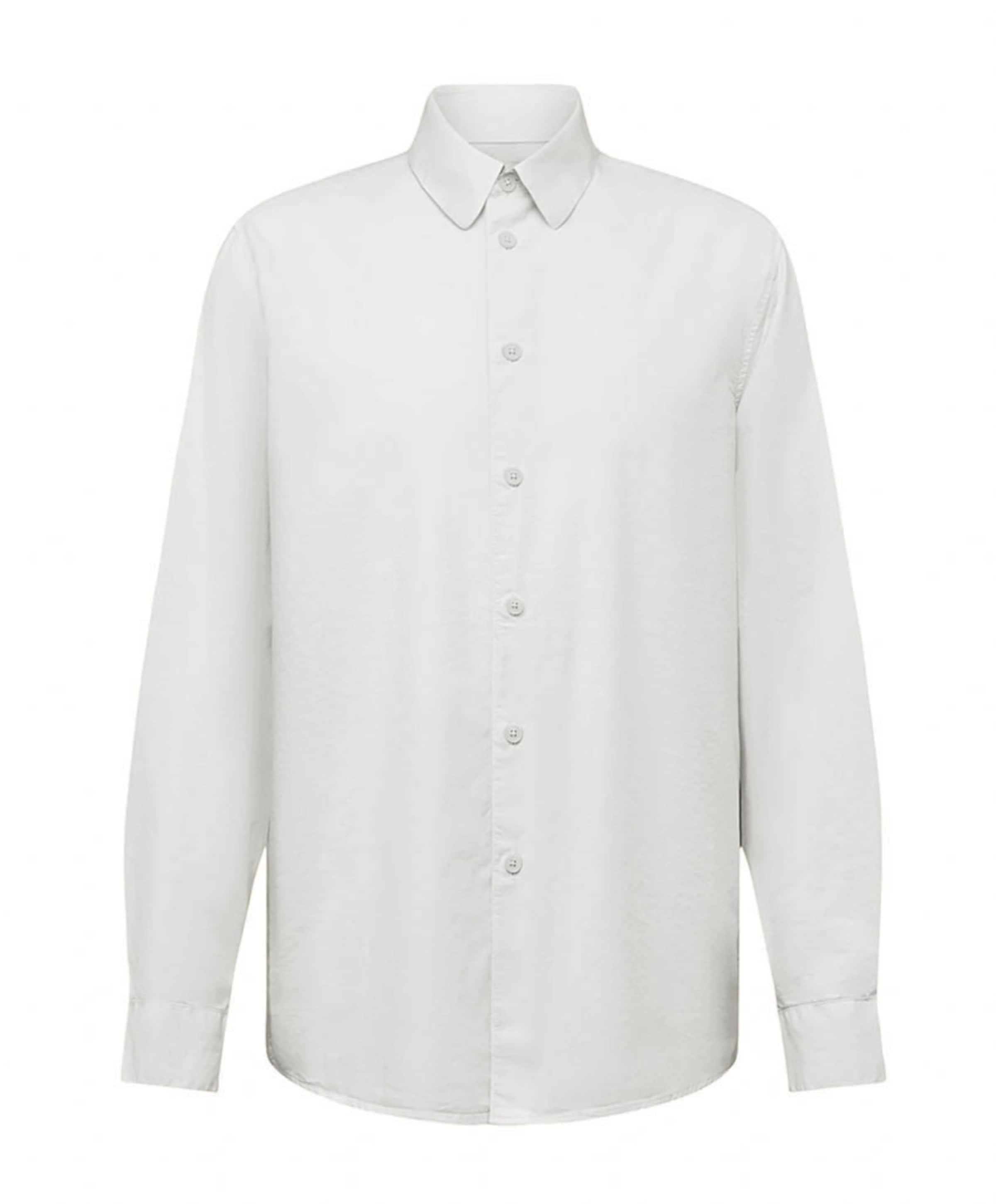 Heren overhemd lange mouw wit