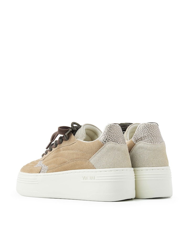 Isa Josie dames sneakers beige