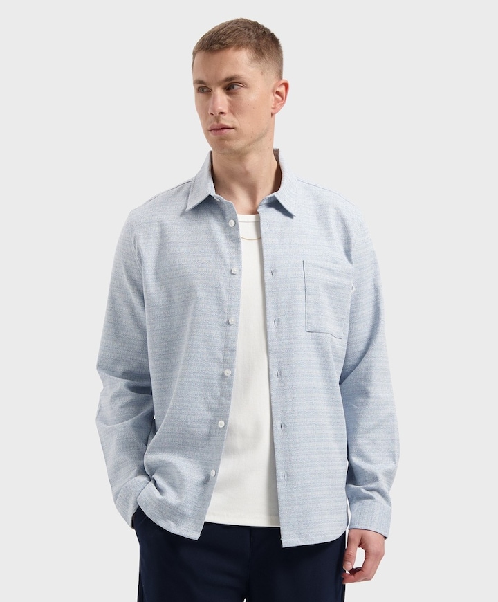 Heren overshirt blauw