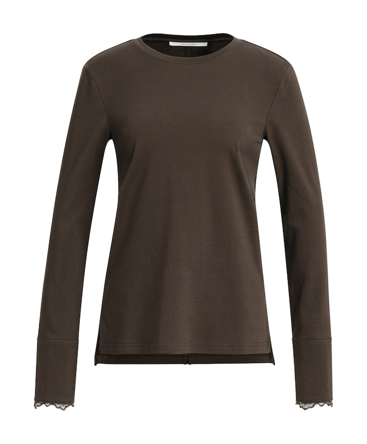Dames longsleeve bruin