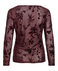 Dames top bordeaux