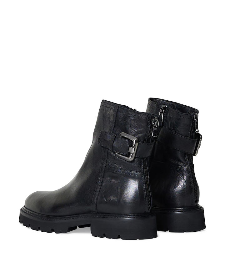 dames enkellaarzen zwart