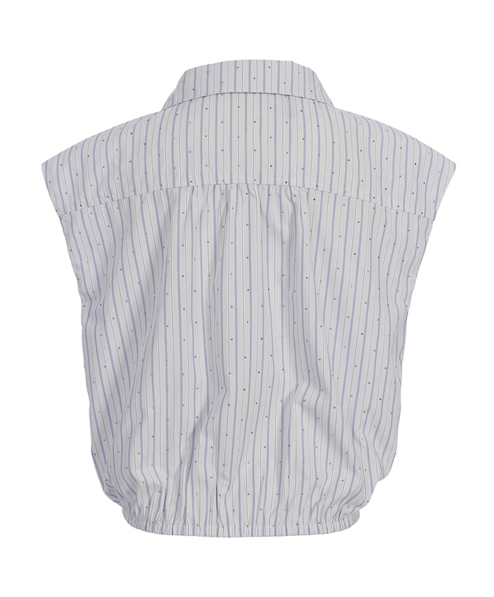 Meisjes blouse korte mouw wit