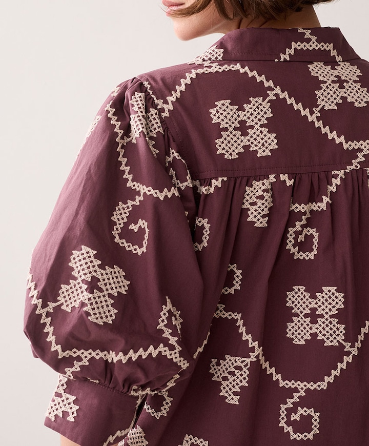Dames blouse bruin