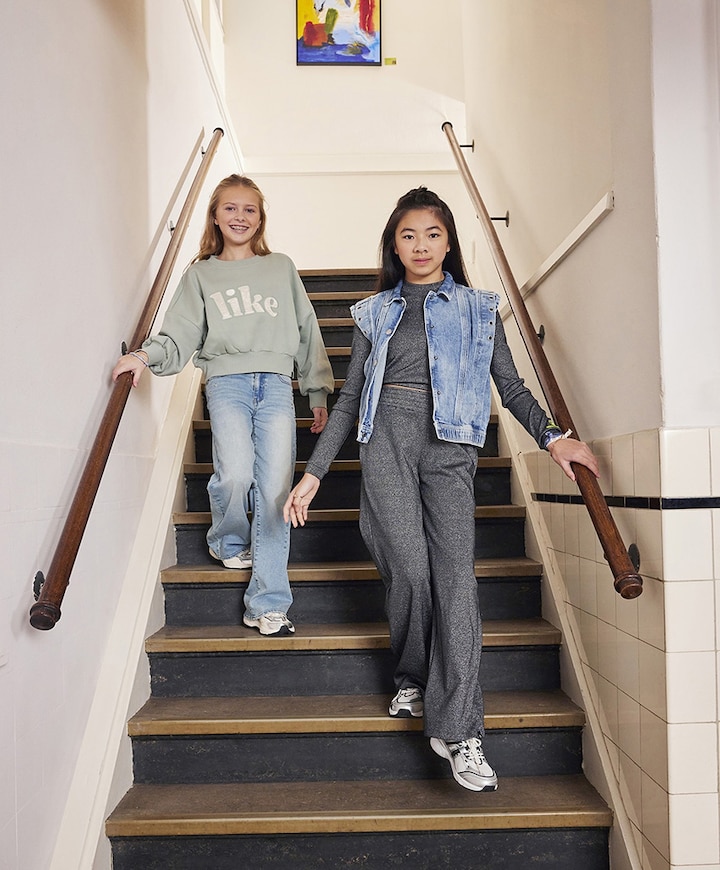 Metallic broek zwart