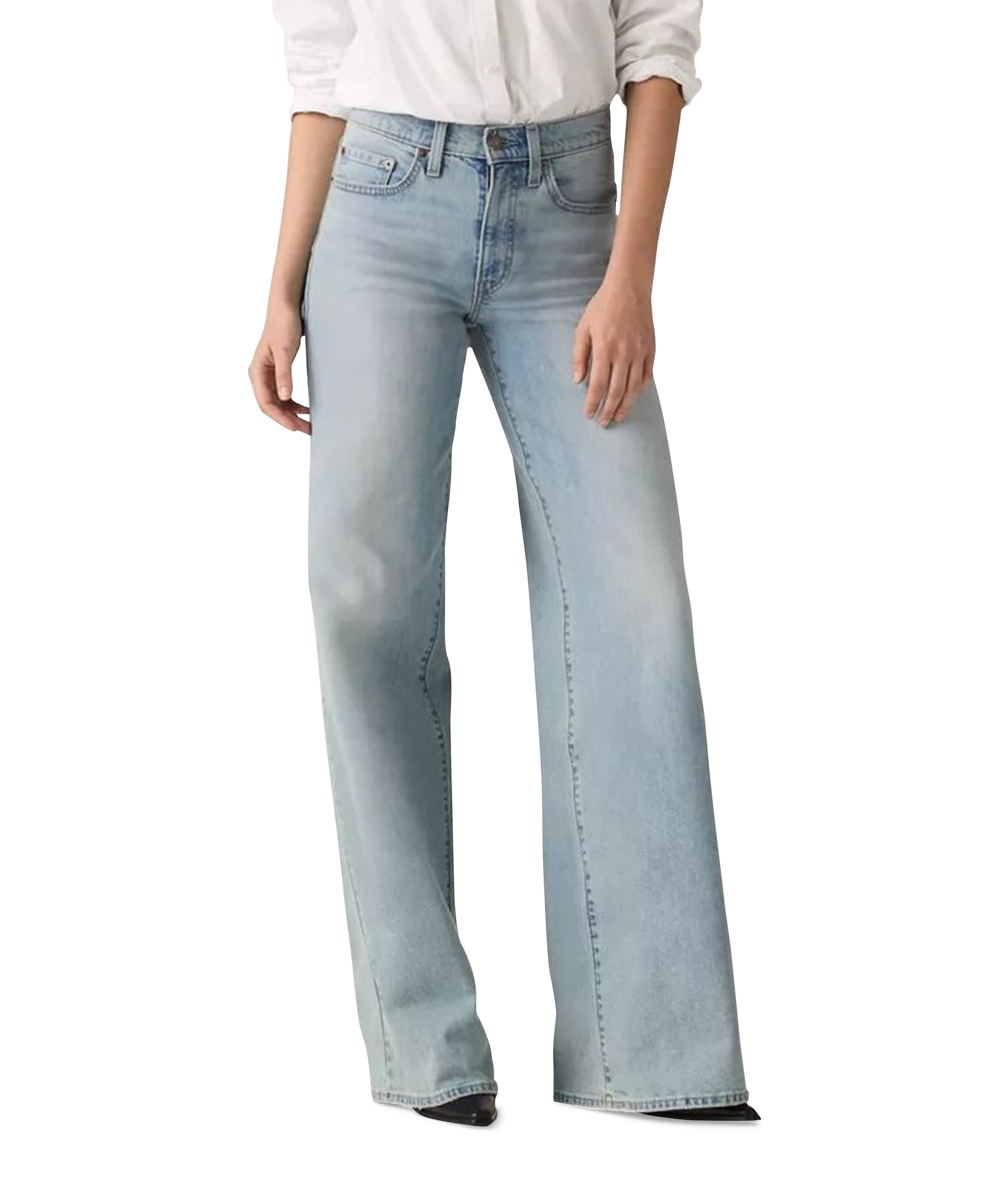 728 HR wide leg dames jeans blauw