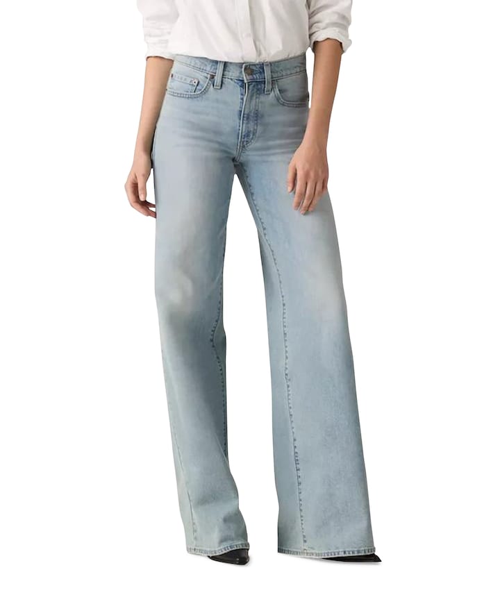 728 HR wide leg dames jeans blauw