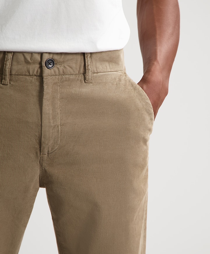 Lancaster Ribcord  heren broek beige