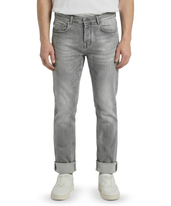 Tapered mens fit heren jeans grijs
