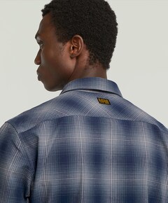 Heren overhemd lange mouw blauw