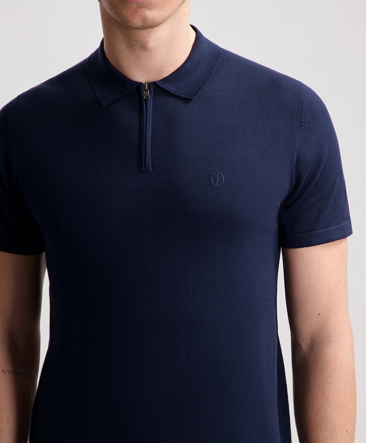 Heren polo blauw