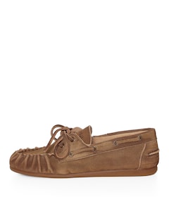 Boat Loafer Wrinkle dames instappers bruin