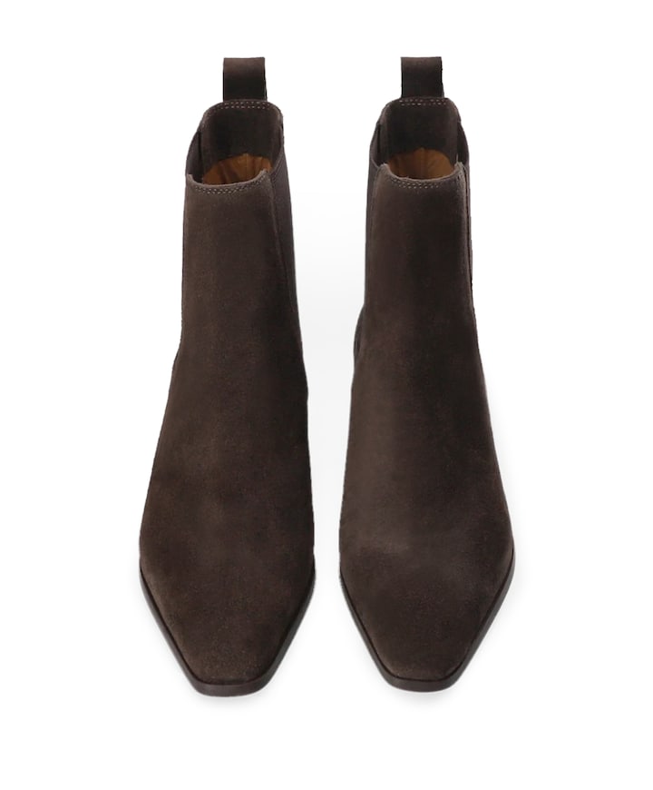 dames enkellaarzen bruin