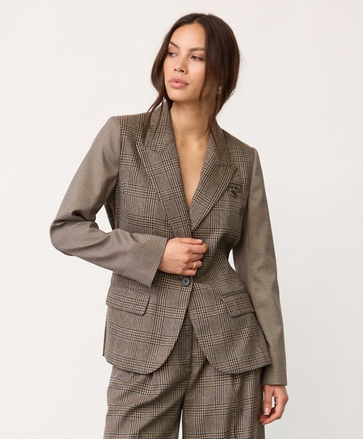 Dames blazer bruin