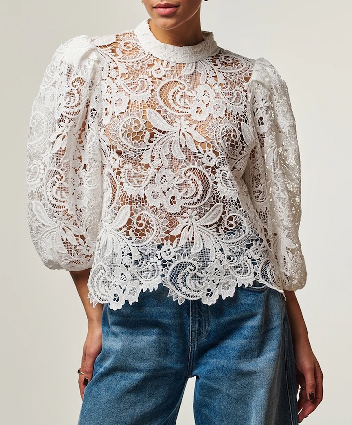Dames top ecru