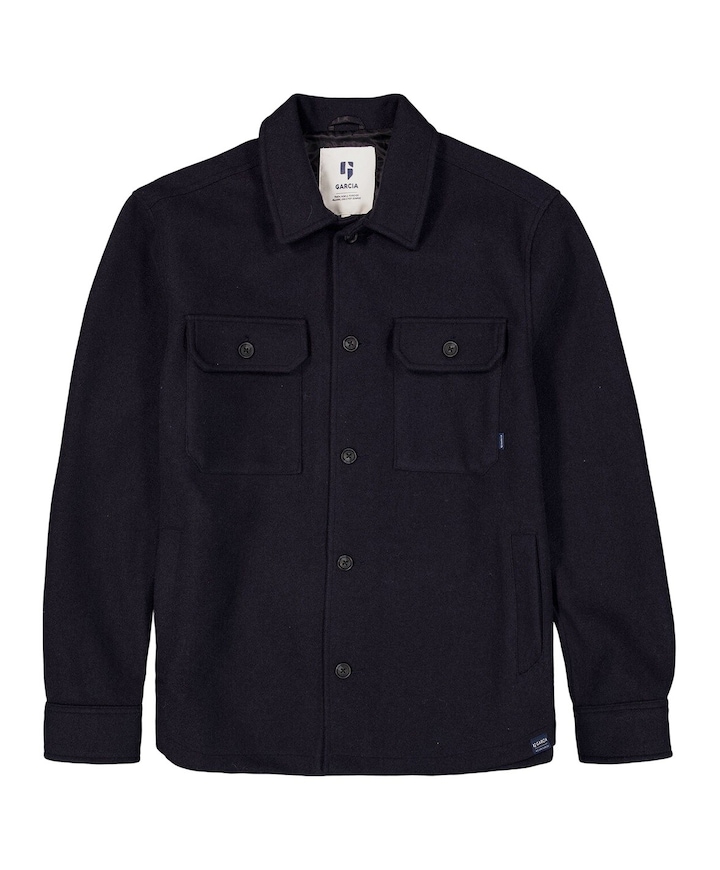 Heren overshirt blauw