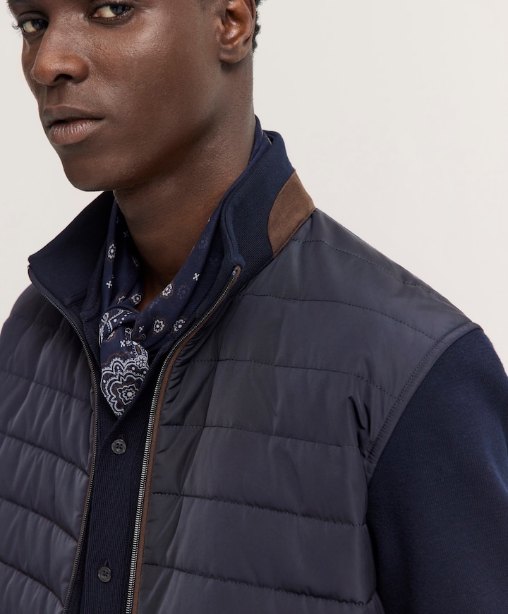 Heren vest blauw