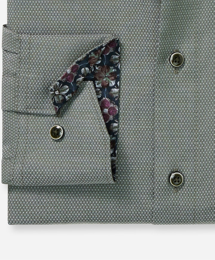 Heren overhemd extra lange mouw groen