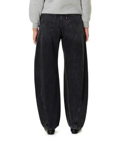 Baggy dad barrel dames jeans zwart