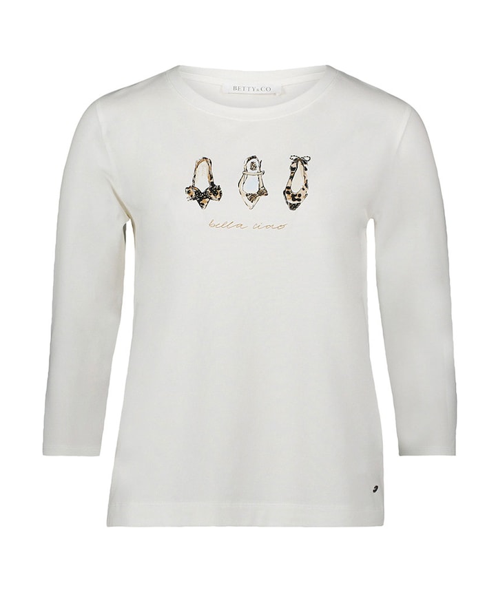 Dames longsleeve ecru