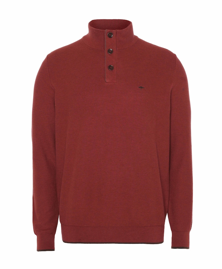 Heren trui met rits rood