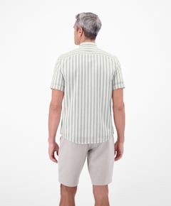 Heren overhemd korte mouw ecru