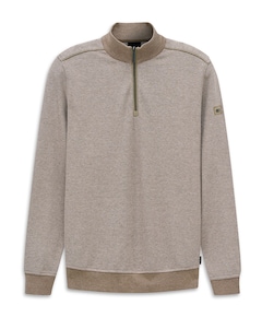 Heren trui met rits beige