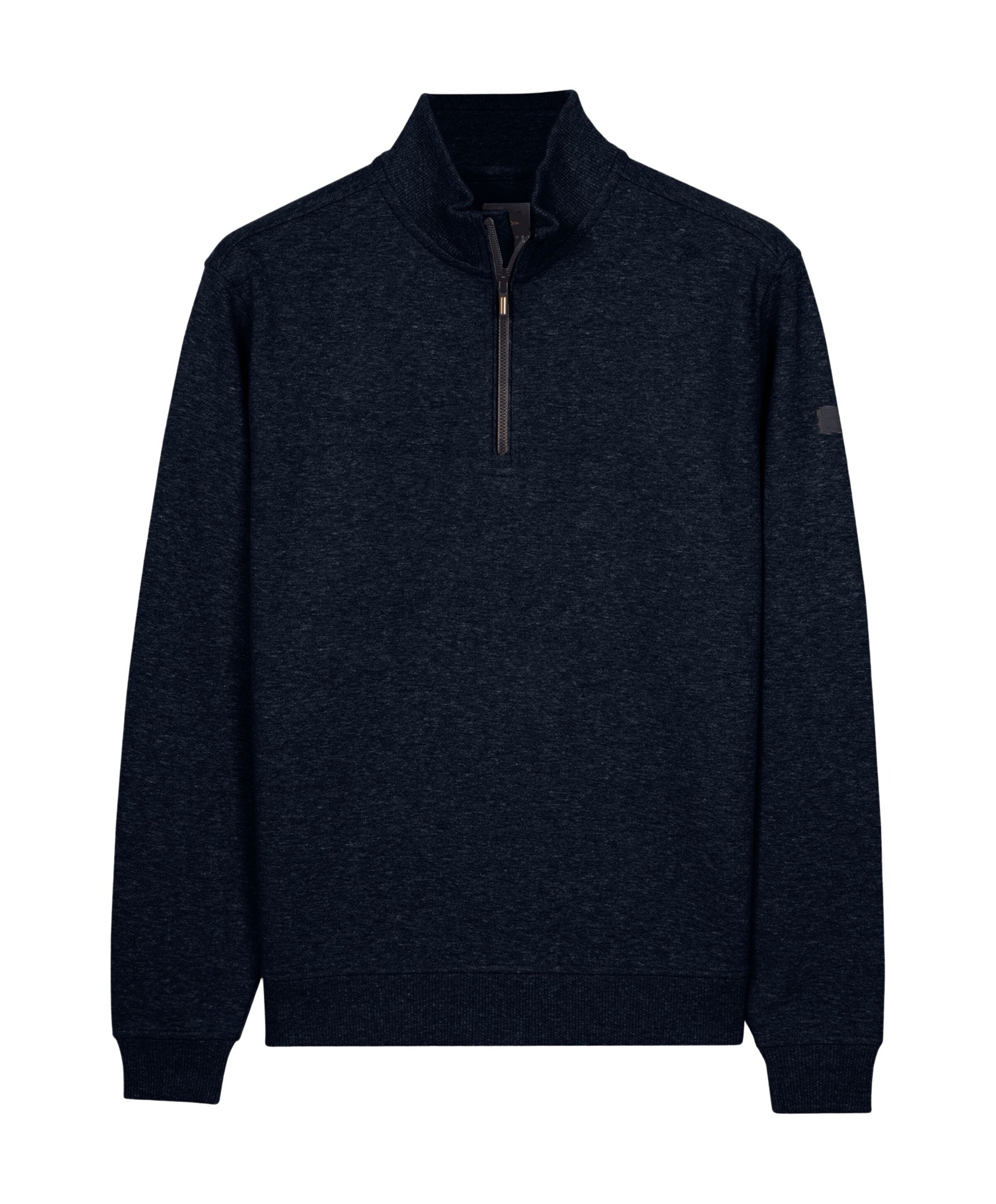 Heren trui met rits blauw