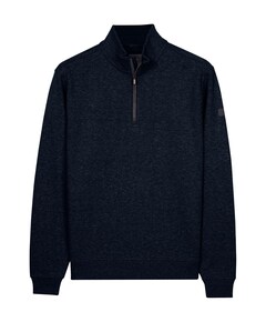 Heren trui met rits blauw