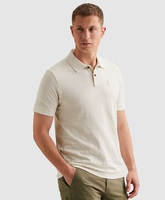 Heren polo ecru
