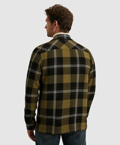 Heren overhemd lange mouw groen