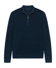 Heren trui met rits blauw
