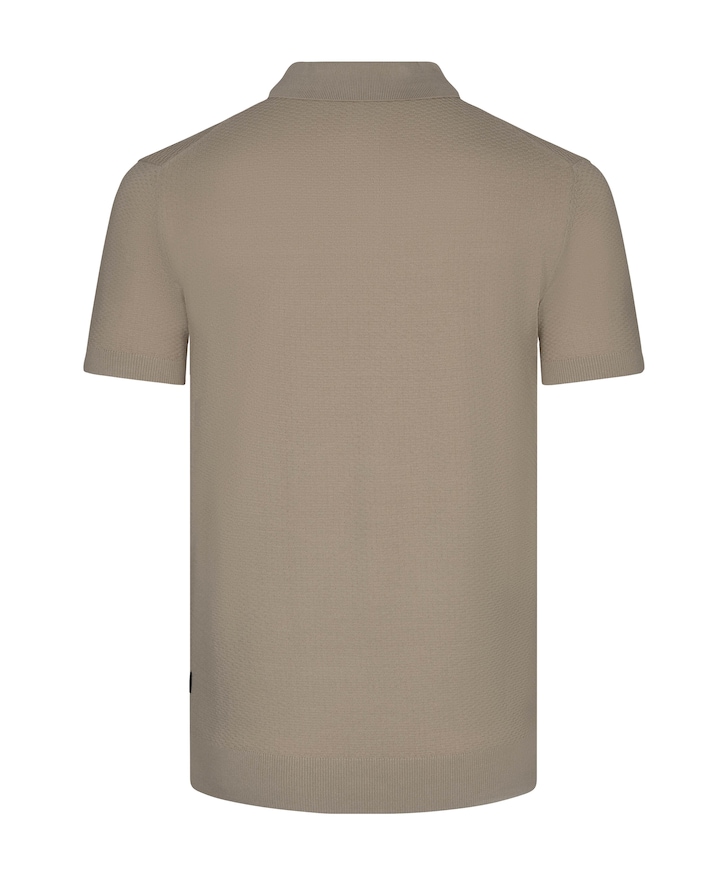 Heren polo beige