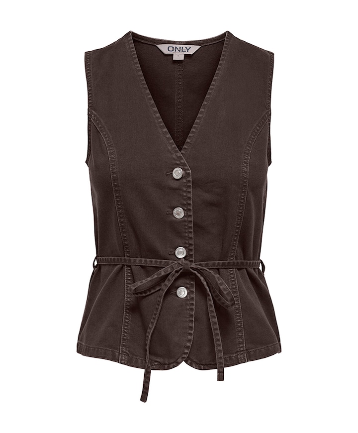 Dames gilet bruin