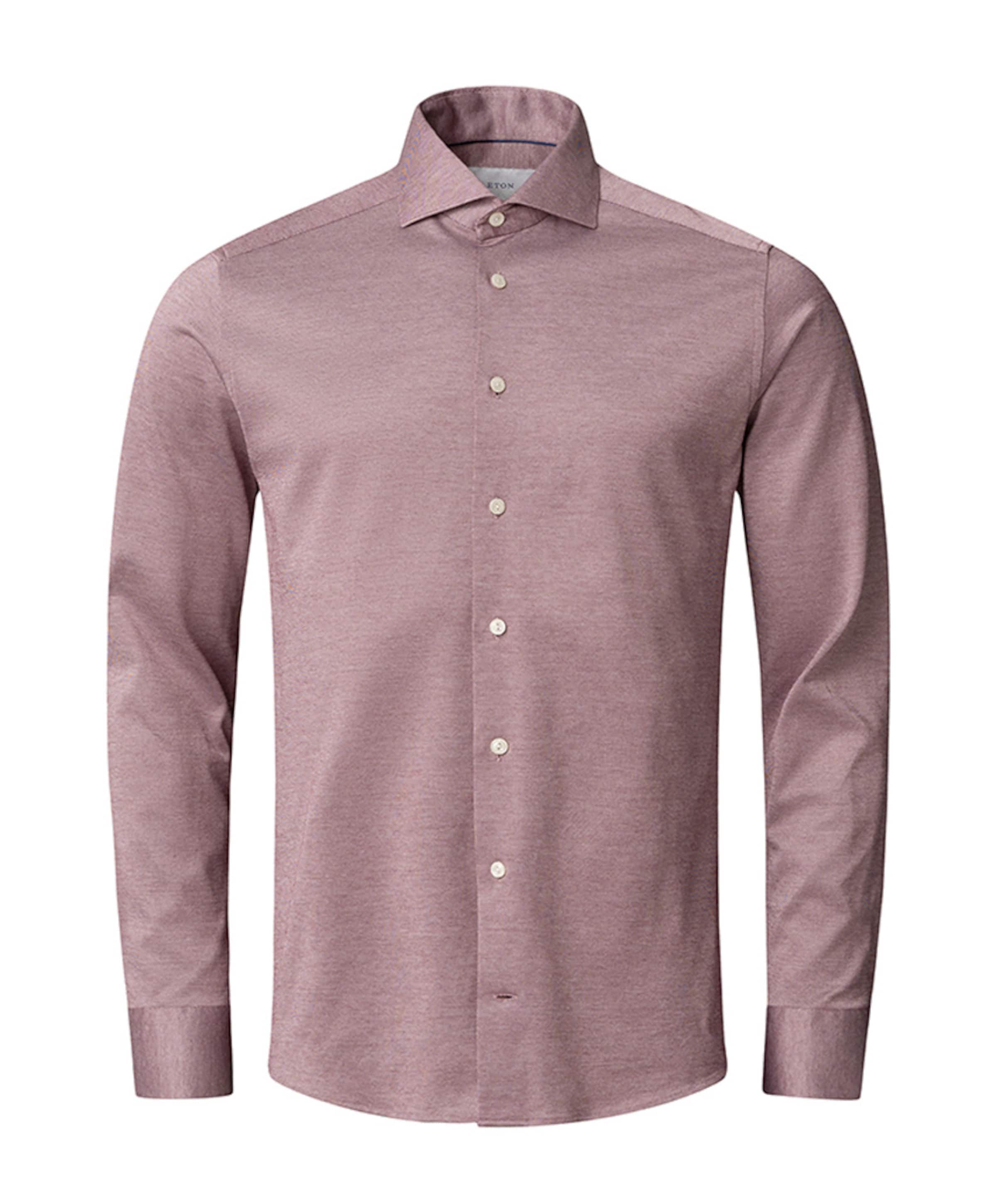 Heren overhemd lange mouw bordeaux