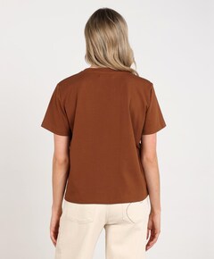 Dames T-shirt bruin