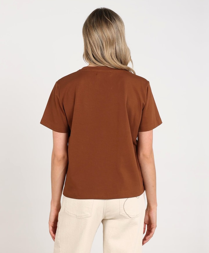 Dames T-shirt bruin