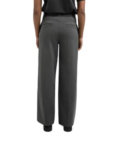 Woven wide leg with broek grijs