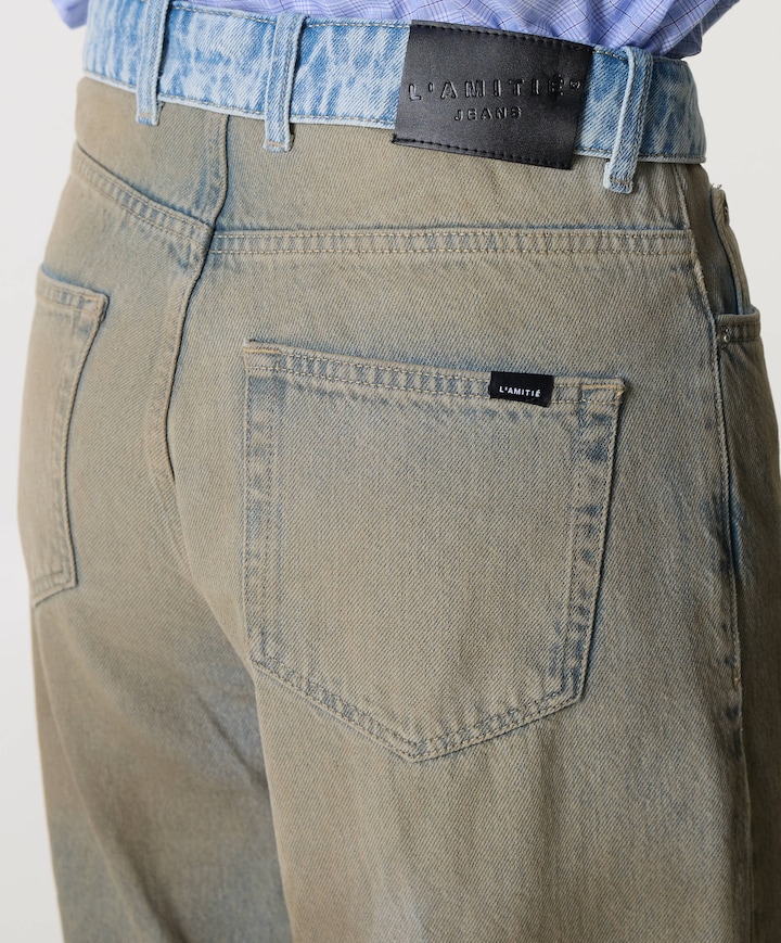 Celeste Patch Vintage Tall Jeans dames jeans beige