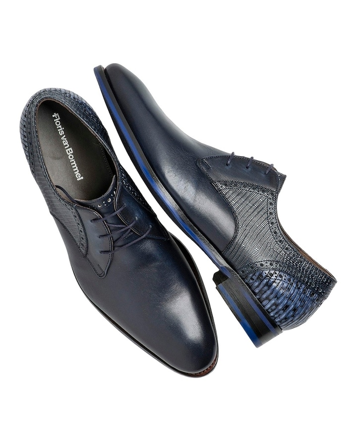 heren veterschoenen blauw