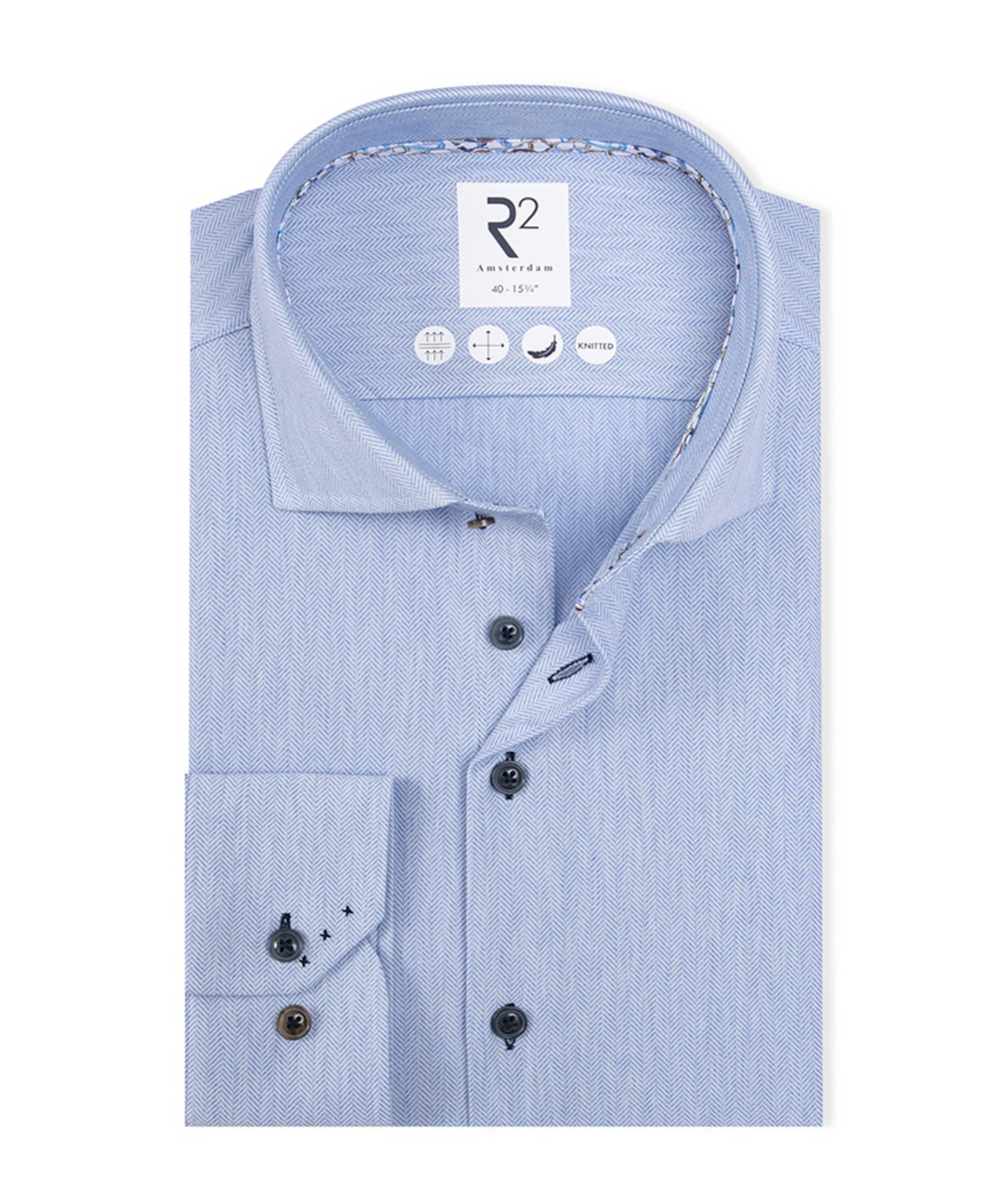 Overhemd lange mouw blauw