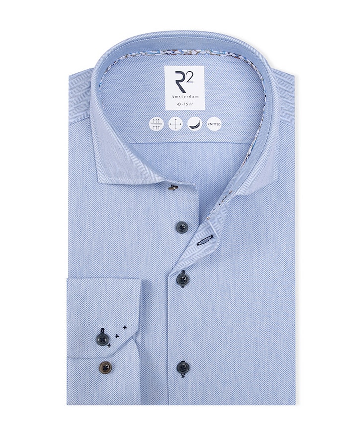 Overhemd lange mouw blauw