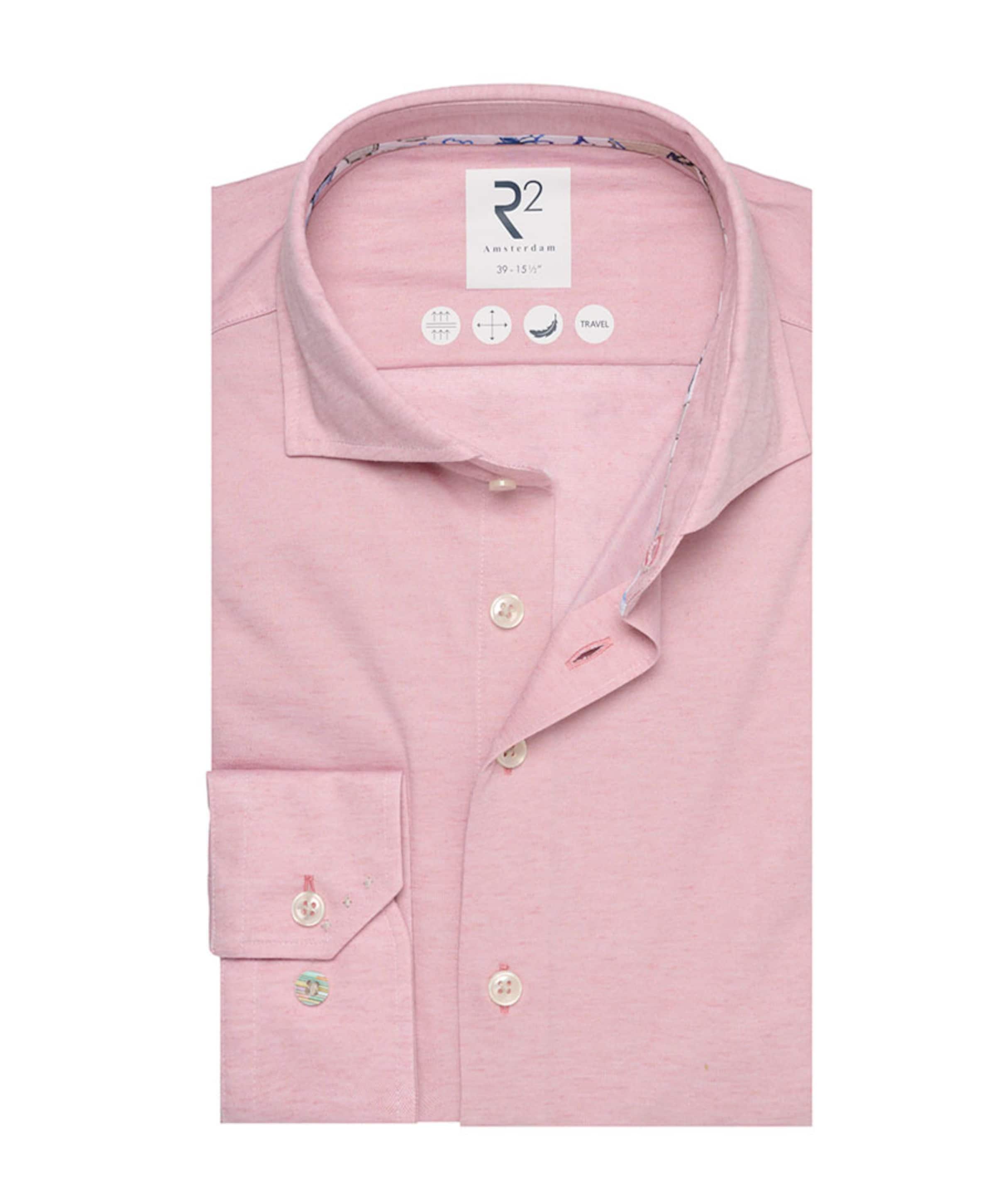 Heren overhemd lange mouw rood