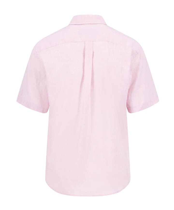 Heren overhemd korte mouw roze