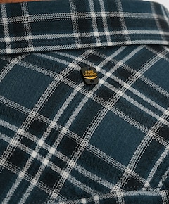 Heren overhemd lange mouw blauw