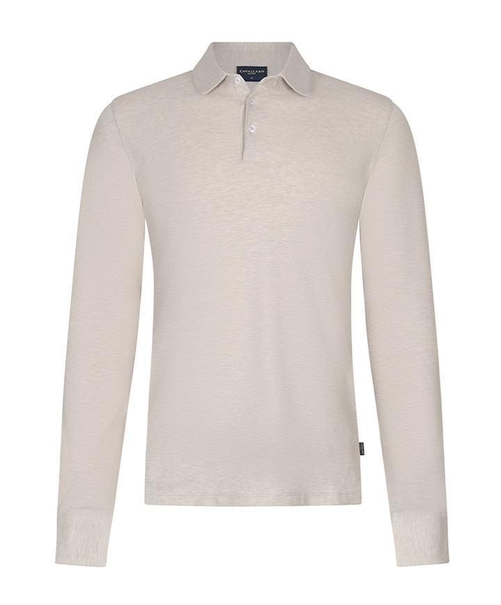 Heren polo beige