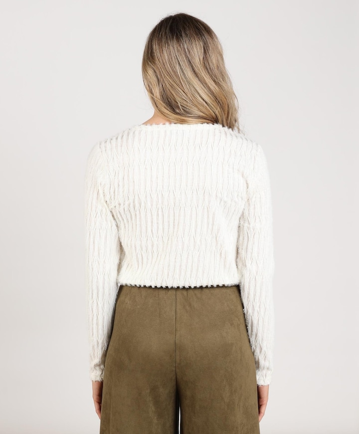 Dames top ecru