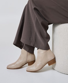 dames enkellaarzen beige