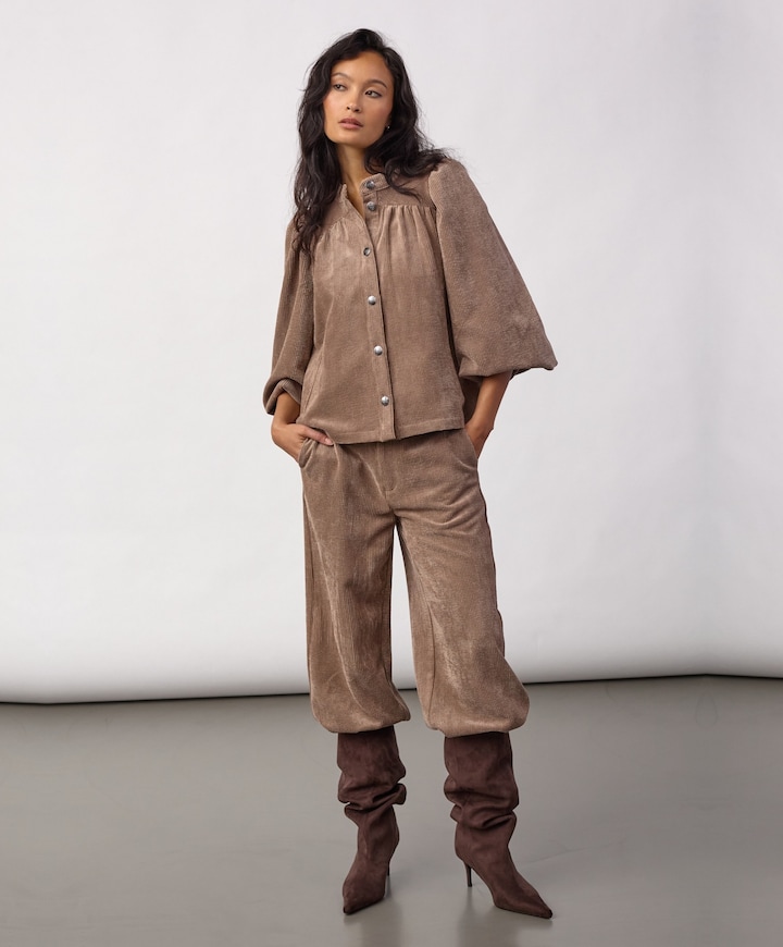 Dames blouse beige